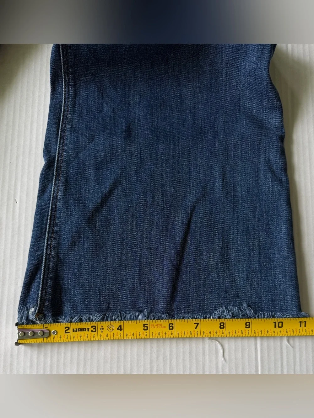 KUT‎ From The Kloth Stella Fab Ab Flare Jean High Rise Distressed Raw Hem Sz 14 - Picture 9 of 10